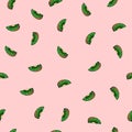 Pink vector slices kiwi pattern